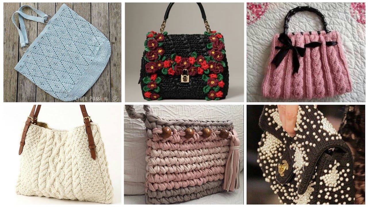 Handmade crochet bag designs/crochet bags - YouTube