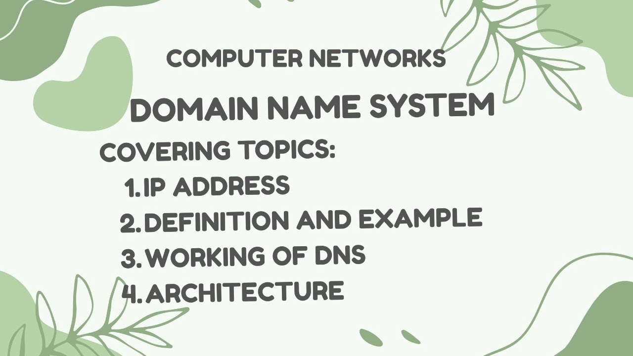 DOMAIN NAME SYSTEM(DNS) COMPUTER NETWORKS IMPORTANT CONCEPT EXPLAINED IN DETAIL 