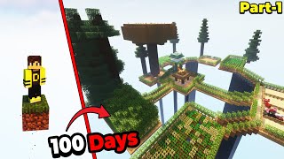 100 Days On One Block Minecraft HardCore Hindi - Part - 1