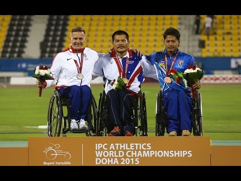 Men's 1,500m T54 | Victory Ceremony |  2015 IPC Athletics World Championships Doha