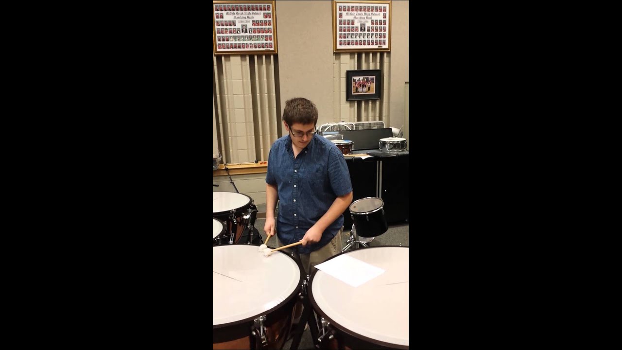 Michael Schoonmaker timpani rolls spring 2015. YouTube
