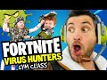 Kids Workout! FORTNITE VIRUS HUNTERS GYM CLASS! Real-Life VIDEO GAME! Kids Workout Videos, DANCE, PE