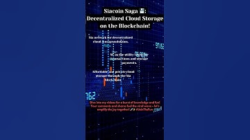 Siacoin Saga 💾: Decentralized Cloud Storage on the Blockchain!
