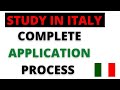 STUDY in ITALY 2021 Admissions open |Full APPLICATION process to Italian universities - REQUIREMENTS