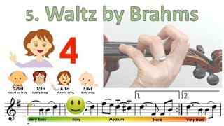 Celebrity Waltz by Brahms | Suzuki Violin book 2 | Notes & finger pattern tutorial on violin | HTP TV Net Worth