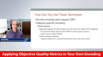 Applying Objective Quality Metrics in Your Own Encoding