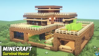 Easy Minecraft: Large Oak House Tutorial - How to Build a Survival House in  Minecraft #37 - YouTub…