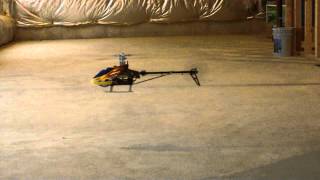 Trex 450 clone hover without training gear first flight