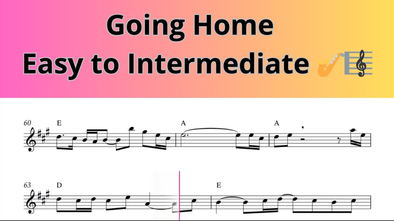 Going Home   From Easy to Intermediate  Sax & Orchestral Backing Track 🎷🎼