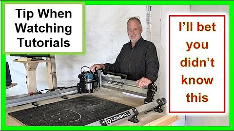 Quick Tip When Watching CNC Project Design Tutoria...