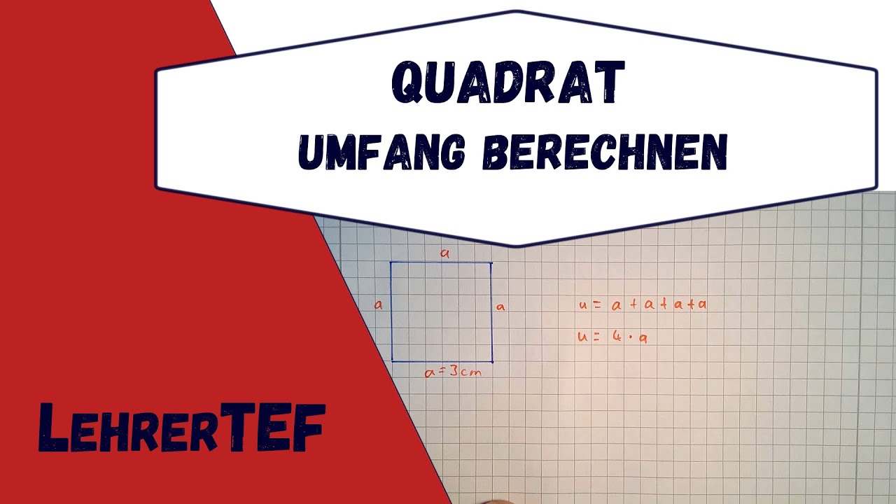 Wie Berechnet Man Den Umfang Eines Quadrats www.youtube.com