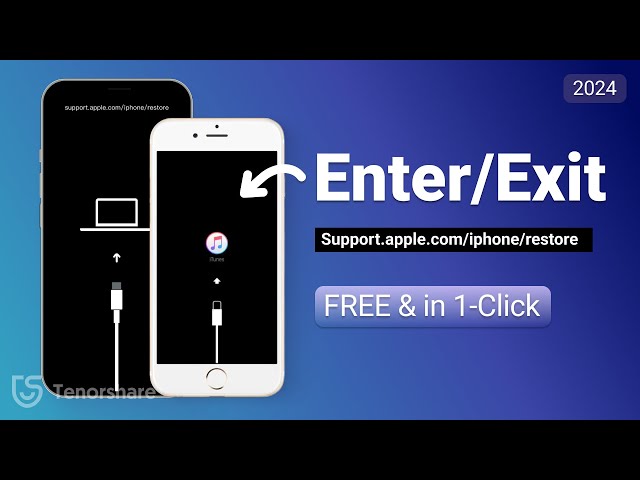 (2024 Free) How to Enter/Exit Recovery Mode in 1-Click All iPhone | Support.apple.com/iphone/restore class=