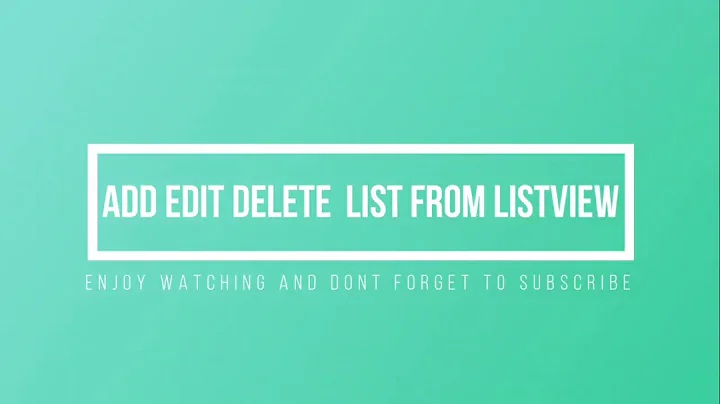 add edit delete list from listview using c#.net