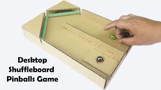 How to Make Desktop Shuffleboard Pinball Game from Cardboard