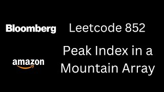 Peak Index in a Mountain Array || JAVA || Leetcode 852