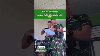 OM TNI disuruh fotocopy kertas malahan fotocopy muka 🤣 #tni #prajurittni #kontenlucu #tniindonesia