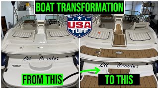 Replace Snap In Carpet - 2003 220 Cobalt Boats - Custom SeaDek Design and Installation