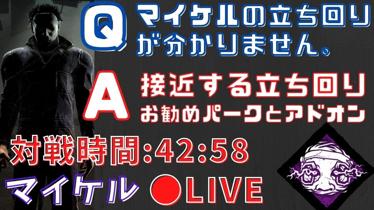 Dbd マイケルの立ち回りが分からない初心者は取り敢えずこのパーク構成でやってみて Youtube