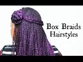 How to style box braids hairstyles tutorial purple braids by praise onaturals