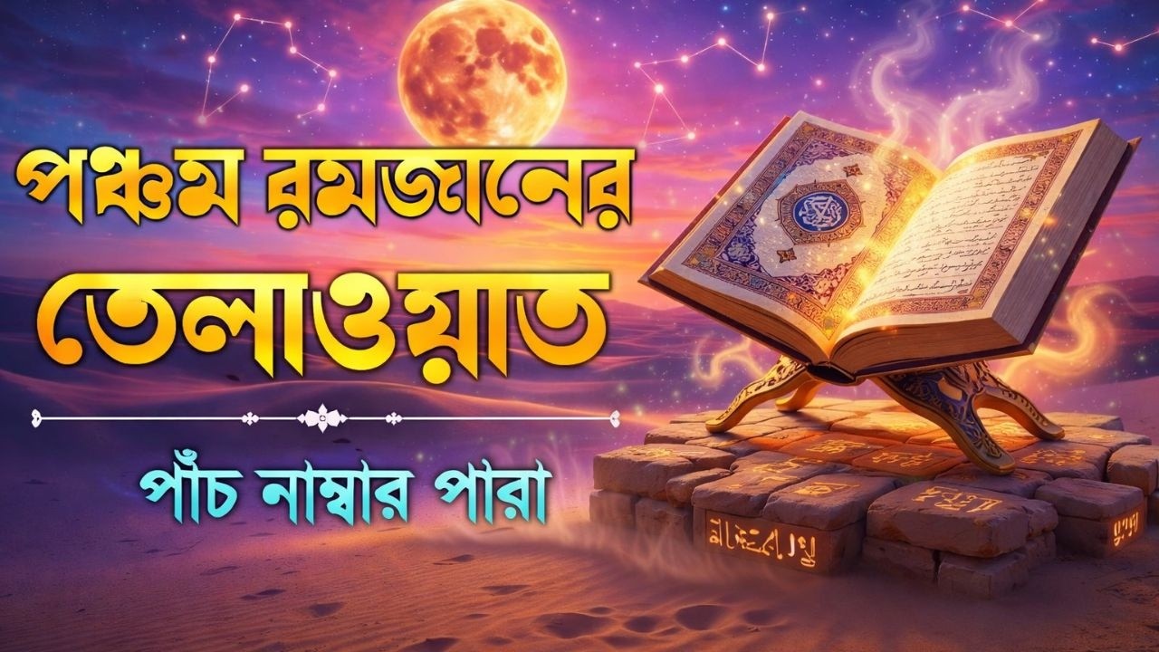 🌙 Ramadan 2026 | ৫ম পারা সম্পূর্ণ তিলাওয়াত | Para 5 Full Quran Recitation | Qari Alaa Aqel