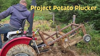 : I BUILT A POTATO HARVESTER USING ONLY JUNK!!!! Digging 750lbs of potatoes FAST!!!