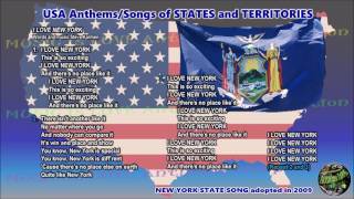 New York State Song I LOVE NEW YORK with music, vocal and lyrics