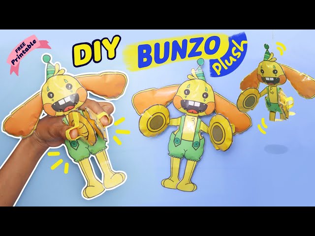 How to Make a Bunzo Bunny Paper Plush (Free Printable Crafts) 