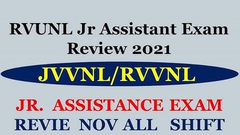 JVVNL JR. ASSISTANCE II EXAM ANALYSIS NOV 2021  JVVNL RVVNL EXAM ANALYSIS 2021