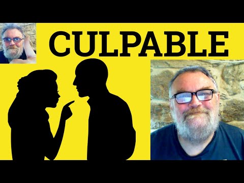 😎 Culpable Meaning - Culpable Defined - Culpable Definition - Culpable Means - Culpable Examples