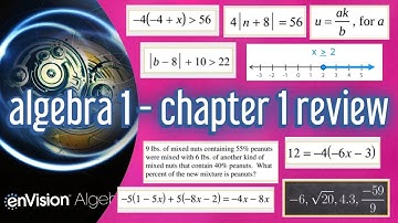 Algebra 1 - Chapter 1 Review - Pearson enVision Common Core 2018 | Equations and Inequalities