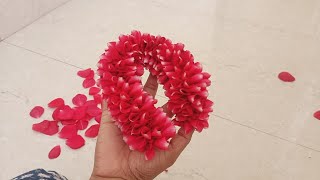 Rose petals garland making