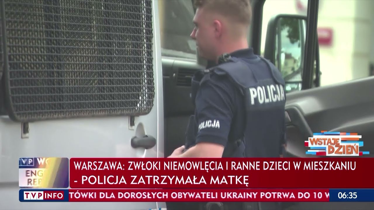 Zwłoki niemowlęcia i ranne dzieci w mieszkaniu w Warszawie - policja zatrzymała matkę