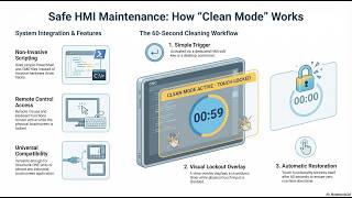 تشغيل جهاز الكمبيوتر HMI بشاشة لمس وضع التنظيف Sinumerik screenshot 5
