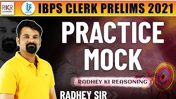 IBPS Clerk Prelims 2021 I Mock Practice I Radhey Ki Reasoning