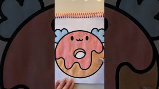 Cute donut coloring 🍩 #asmr #coloring #drawing #satisfying #asmrcoloring