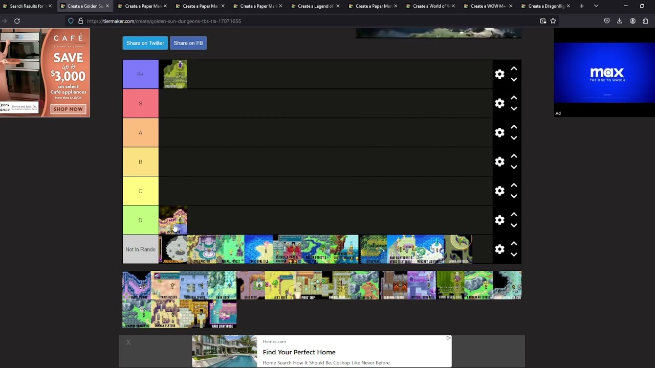 Golden Sun: The Lost Age RANDOMIZER Dungeon Tier List!