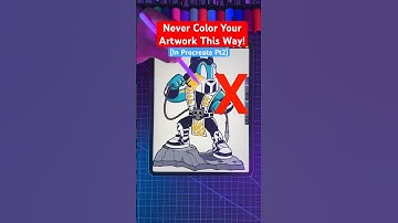 Never Color Artwork This Way! 😡| Procreate Pt2 #procreate #art #shorts