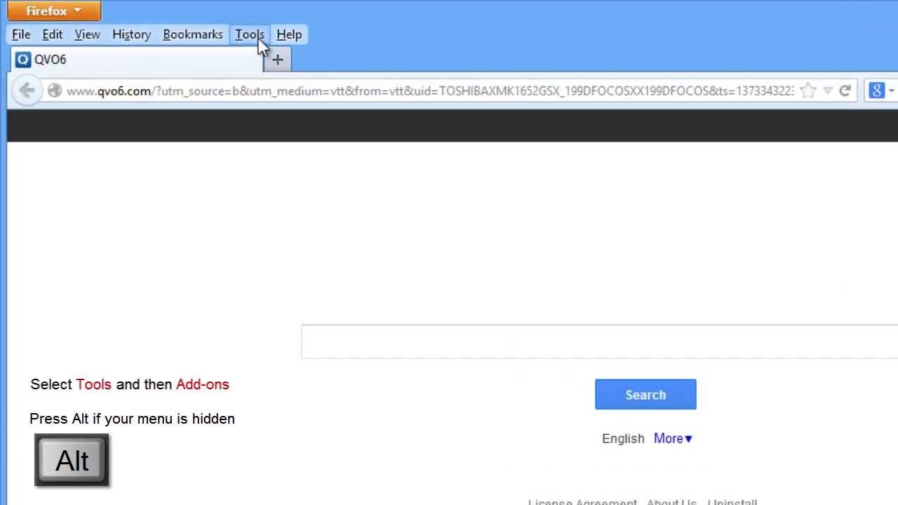 How to Remove Qvo6 (malware) From Firefox on Windows 8