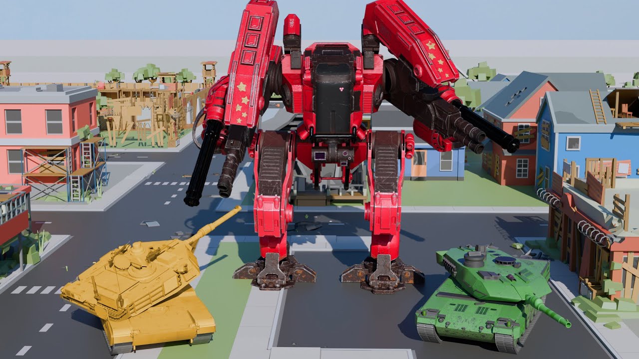 Tanks vs. Giant Robot Ultimate Battle for Survival | 3D Action Animation