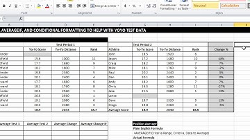 EAF#6 YoYo Test Comparison Part 2 - Conditional Formatting Using Formula