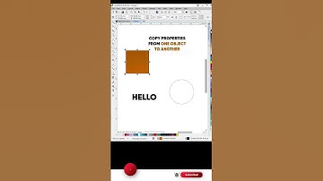 Copy Properties from one object to another with one click in Coreldraw  #coreldrawbasic