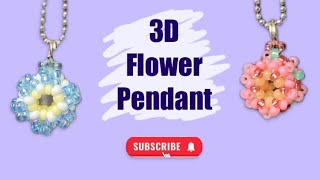 Beaded flower pendant tutorial