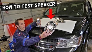 HOW TO TEST RADIO SPEAKERS demonstrated on DODGE JEEP CHRYSLER SPEAKER