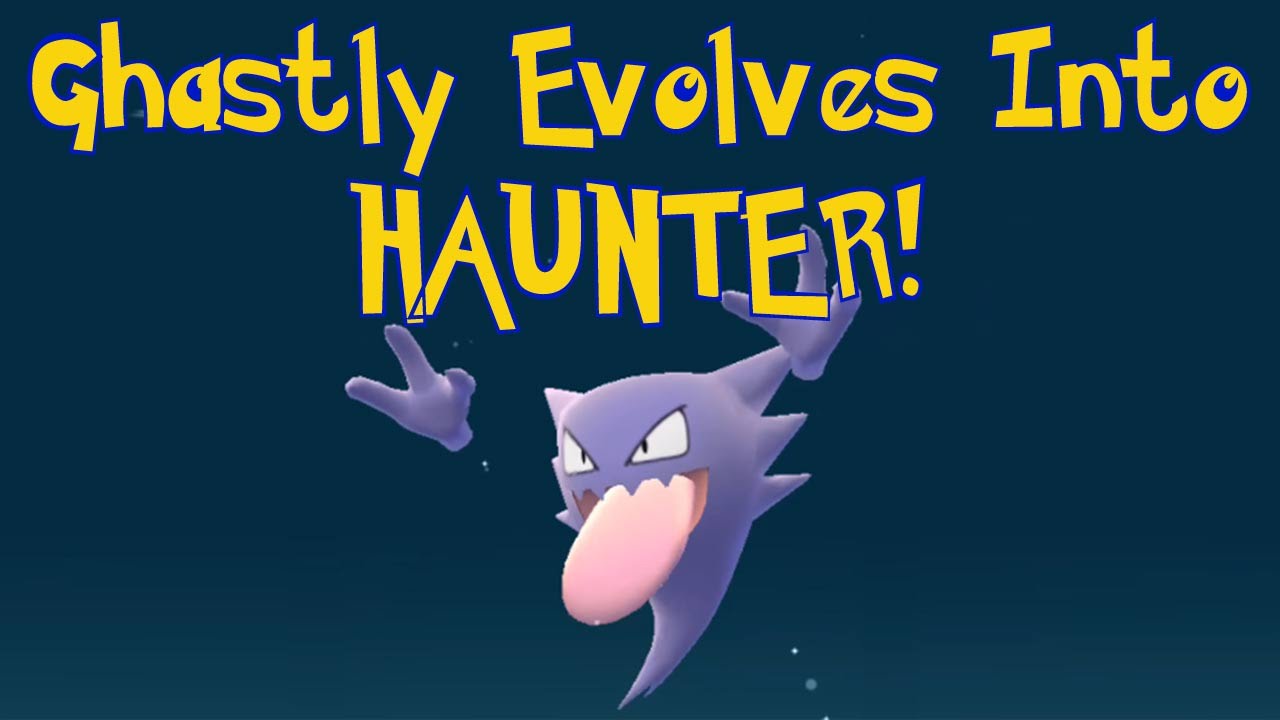 Ghastly Evolving Into Haunter in Pokémon GO! Ghost Pokémon