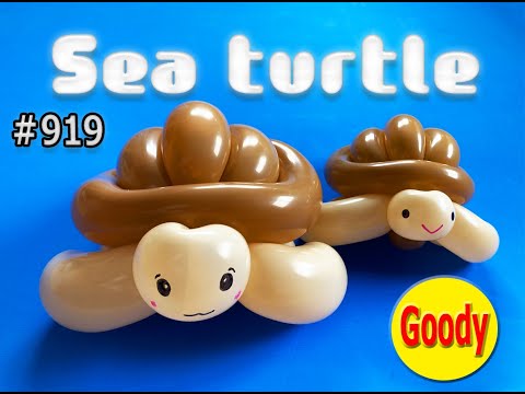 sea turtle】海亀 💦 ウミガメ事件 🐢 Sea turtle balloon tutorial