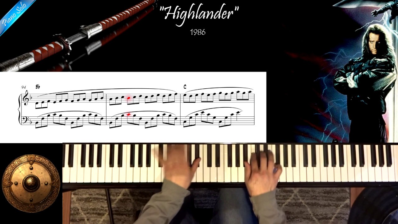 Highlander - Michael Kamen - Piano Solo Cover - YouTube