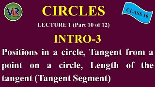 Class 10 Chapter 10 Circles || Intro-3 (Positions in a circle, Tangent Segment) || NCERT (2019)