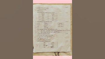 Class 4 1st unit English question paper 2025