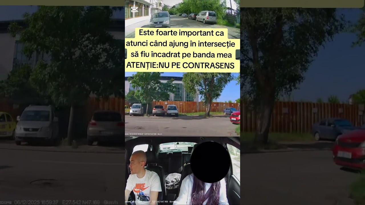 Intrarea și ieșirea în/din parcarea din Capăt Dacia...traseu de examen, Iași 