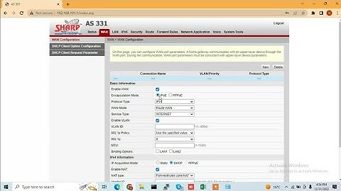 How to configure leasline in ONU | AS 331 configure | Sharp ONU bridge mode configure